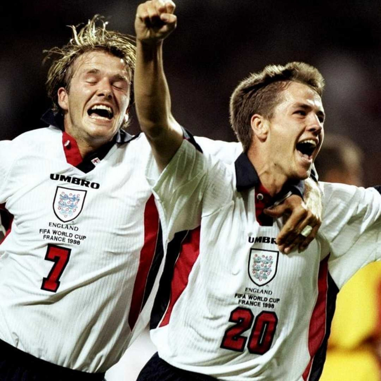 Maillot de football rétro domicile équipe d'Angleterre 1998-1999
