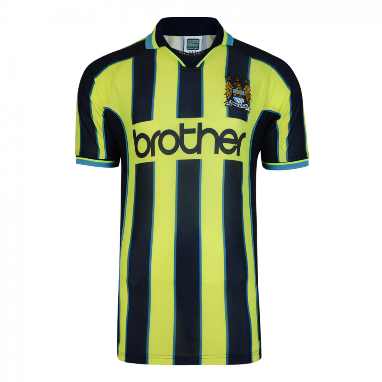 Maillot Retro Manchester City 1998/99 - Marque Brother, Taille XL, Couleur Jaune - Neuf Avec étiquettes
