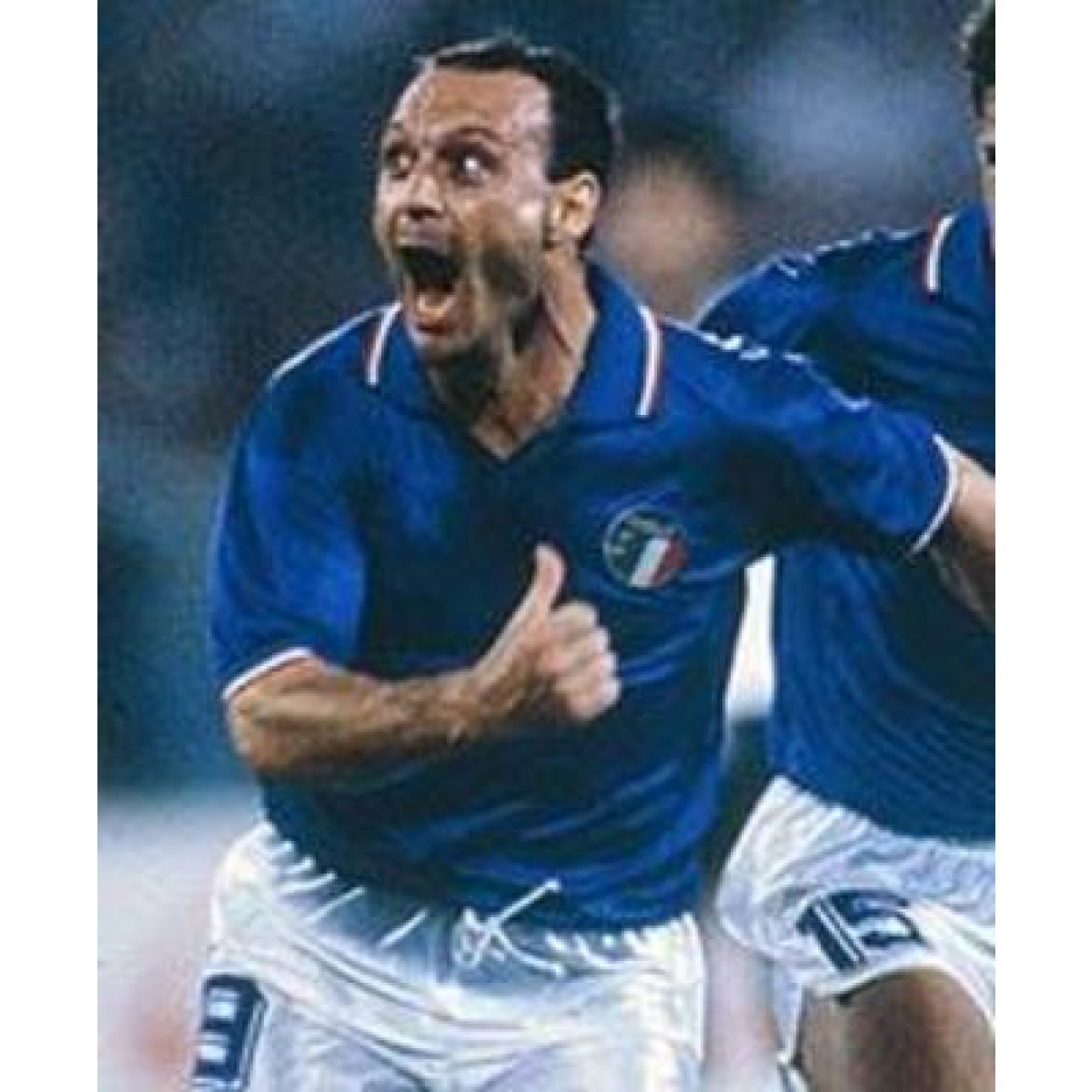 Maillot de football rétro domicile CREDIT MUTUEL N°10 années 1990