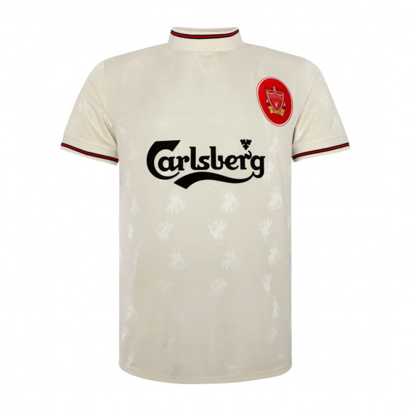 Maillot vintage Liverpool FC 1996-97 Blanc Extérieur 